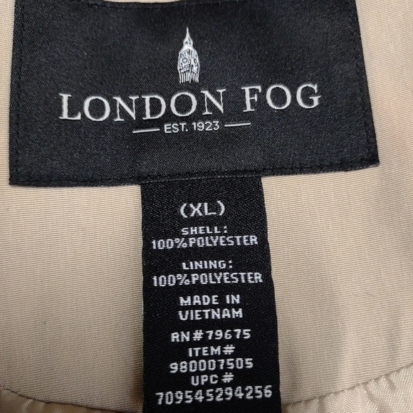 London Fog Trench Coat Women's Tan/Beige Trench Coat Size XL - Picture 9 of 10